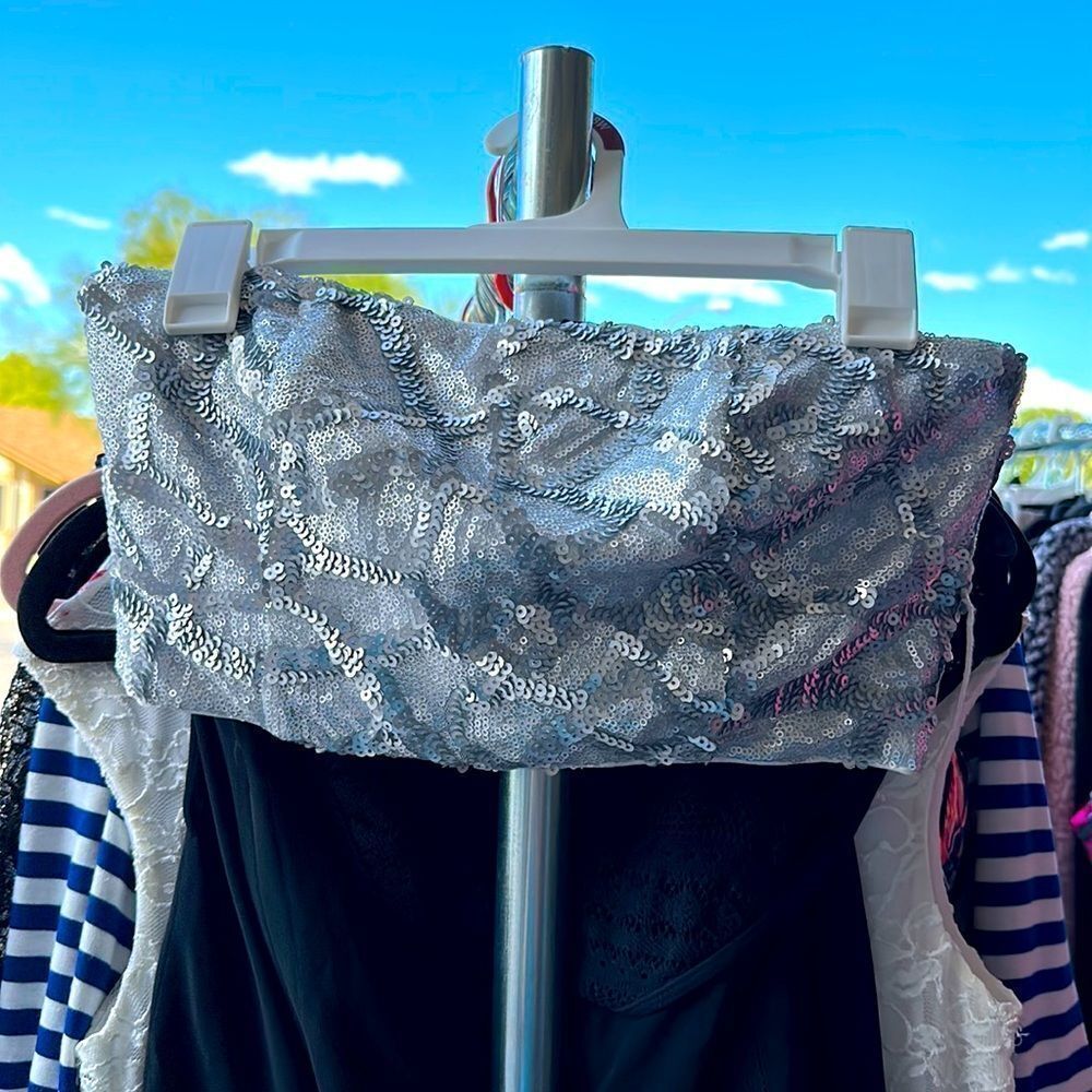 Super cute sequin halter top